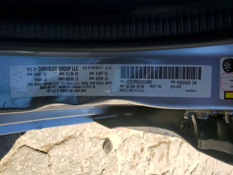 51761096 :رقم المزاد ، 1C3CCBAB3EN237063 vin ، 2014 Chrysler 200 مزاد بيع