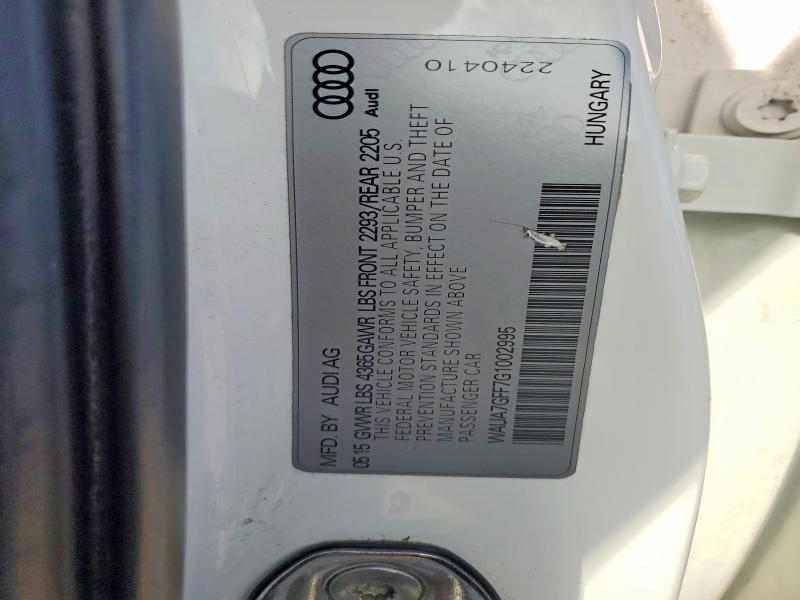 Продажа на аукционе авто 2016 Audi A3, vin: WAUA7GFF7G1002995, номер лота: 53829086