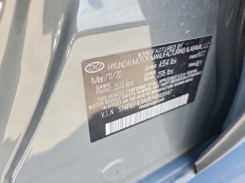 Продажа на аукционе авто 2020 Hyundai Sonata, vin: 5NPEF4JA0LH048947, номер лота: 53637276