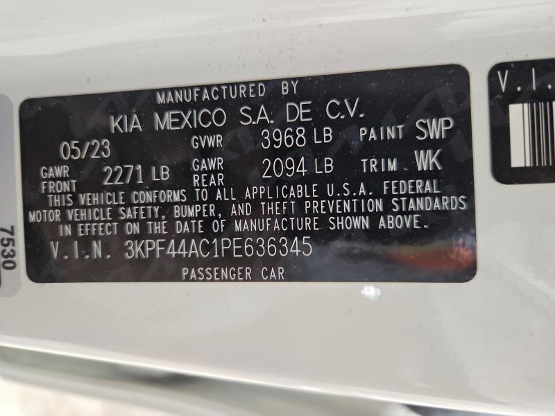 Aukcja sprzedaży 2023 Kia Forte, vin: 3KPF44AC1PE636345, numer aukcji: 51117636