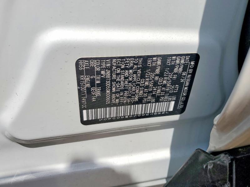 2025 Nissan Rogue მანქანა იყიდება აუქციონზე, vin: JN8BT3DD5SW300605, აუქციონის ნომერი: 52876876
