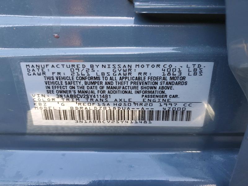 53123376 :رقم المزاد ، 3N1AB8CV2SY411481 vin ، 2025 Nissan Sentra مزاد بيع