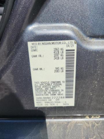 Aukcja sprzedaży 2019 Nissan Altima, vin: 1N4BL4BV6KC222288, numer aukcji: 53715146