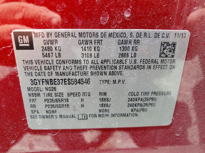 Продаж на аукціоні авто 2014 Cadillac Srx, vin: 3GYFNBE37ES584546, номер лоту: 55556006