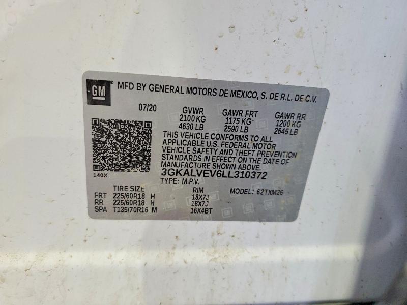 Aukcja sprzedaży 2020 Gmc Terrain, vin: 3GKALVEV6LL310372, numer aukcji: 52188856