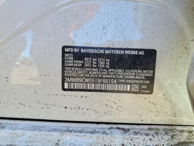 Продаж на аукціоні авто 2026 Bmw 330xi, vin: 3MW89CW05T8F86154, номер лоту: 53266886