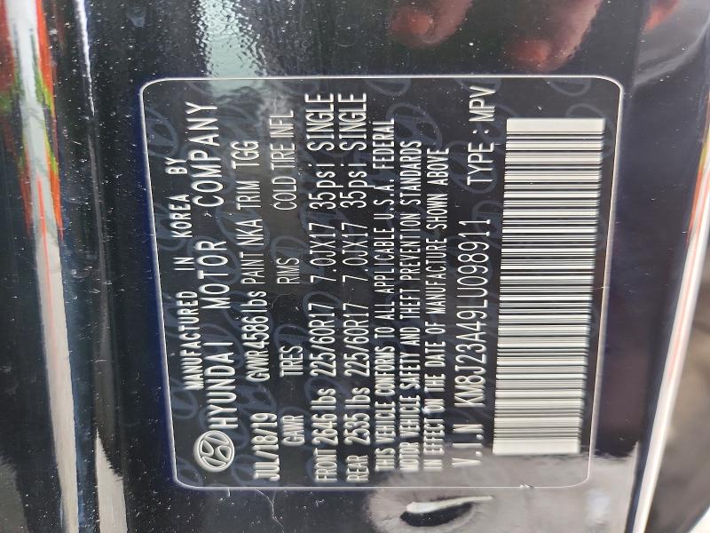 Продаж на аукціоні авто 2020 Hyundai Tucson, vin: KM8J23A49LU098911, номер лоту: 51920346