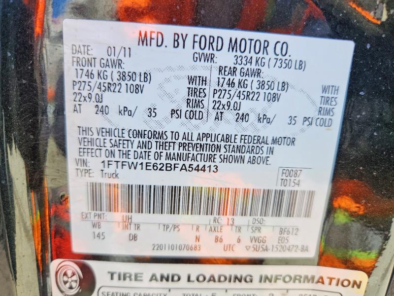 Aukcja sprzedaży 2011 Ford F150 Harle, vin: 1FTFW1E62BFA54413, numer aukcji: 53274156