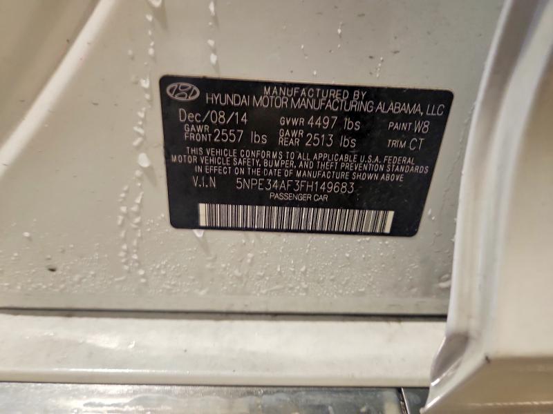 2015 Hyundai Sonata მანქანა იყიდება აუქციონზე, vin: 5NPE34AF3FH149683, აუქციონის ნომერი: 55514026
