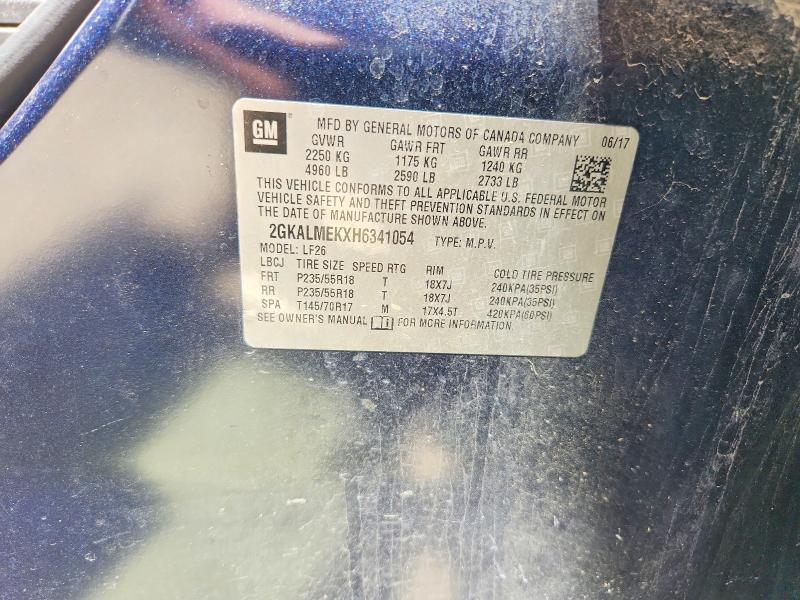 2017 Gmc Terrain მანქანა იყიდება აუქციონზე, vin: 2GKALMEKXH6341054, აუქციონის ნომერი: 53114296