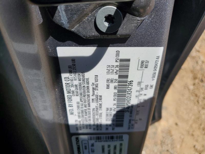 Aukcja sprzedaży 2020 Ford Fusion, vin: 3FA6P0HD2LR247396, numer aukcji: 55081336