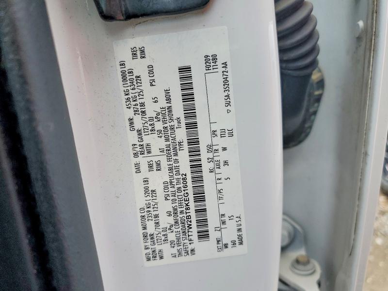 Продаж на аукціоні авто 2019 Ford F250, vin: 1FT7W2BT8KEG16082, номер лоту: 53944616