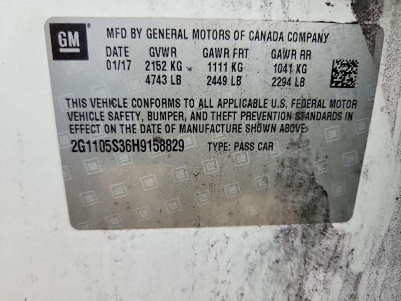Продаж на аукціоні авто 2017 Chevrolet Impala, vin: 2G1105S36H9158829, номер лоту: 55036506