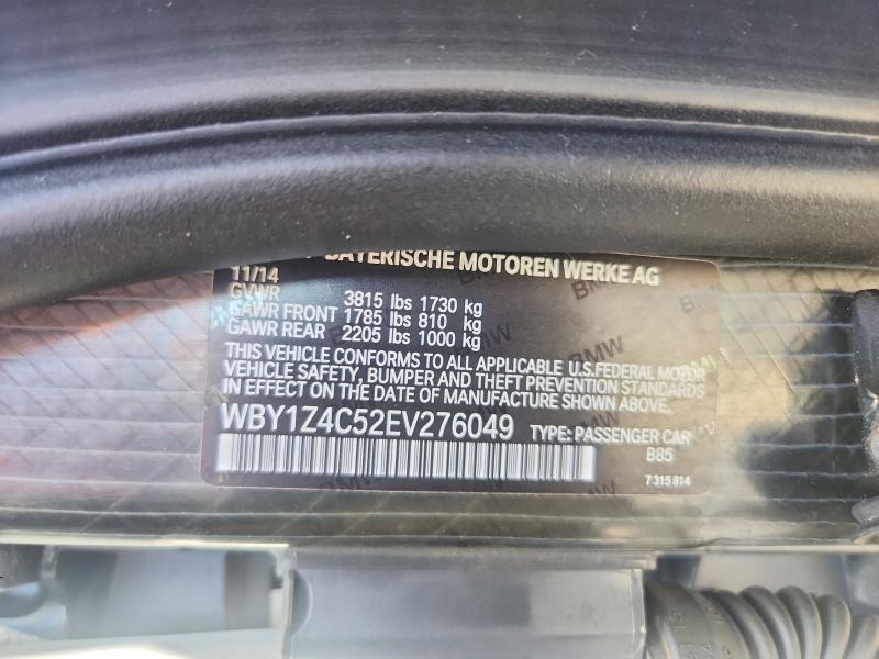 2014 Bmw I3 მანქანა იყიდება აუქციონზე, vin: WBY1Z4C52EV276049, აუქციონის ნომერი: 54636916