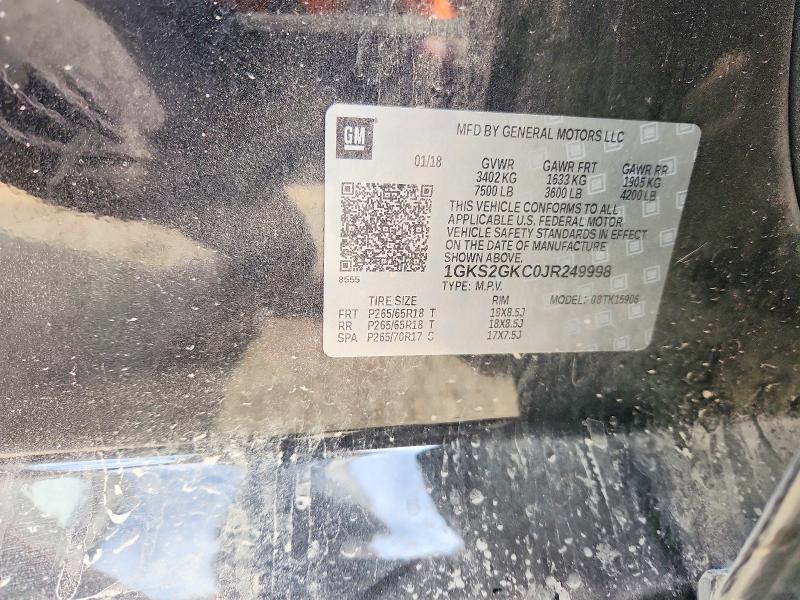 Продажа на аукционе авто 2018 Gmc Yukon Xl, vin: 1GKS2GKC0JR249998, номер лота: 52841726