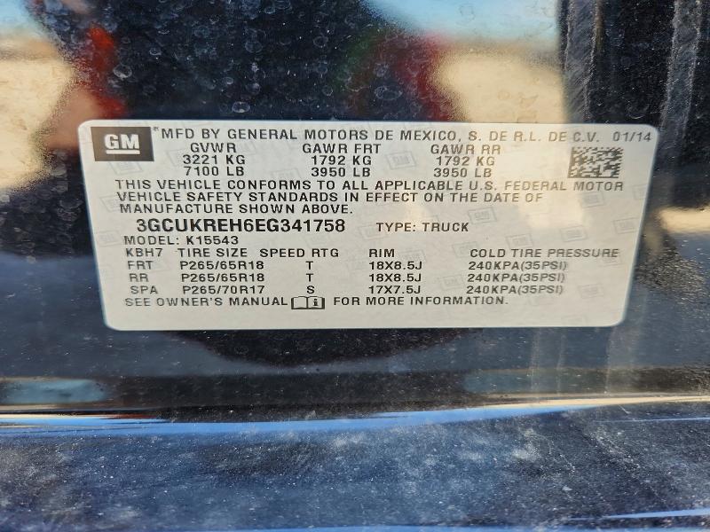 Aukcja sprzedaży 2014 Chevrolet Silverado, vin: 3GCUKREH6EG341758, numer aukcji: 53874426