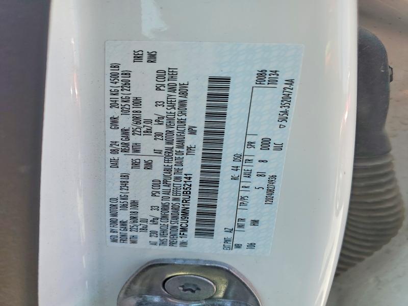 Aukcja sprzedaży 2024 Ford Escape, vin: 1FMCU9MN1RUB52141, numer aukcji: 53840816