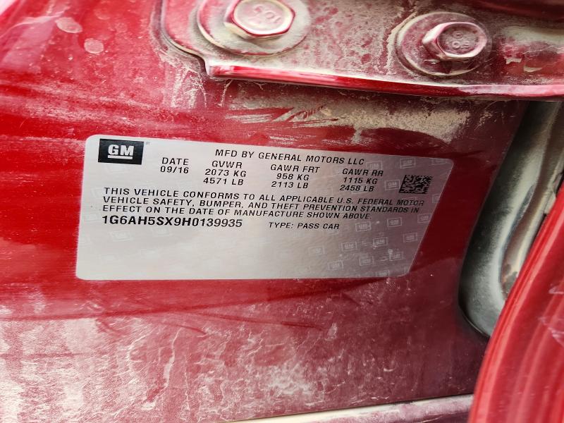 Продажа на аукционе авто 2017 Cadillac Ats, vin: 1G6AH5SX9H0139935, номер лота: 52883226