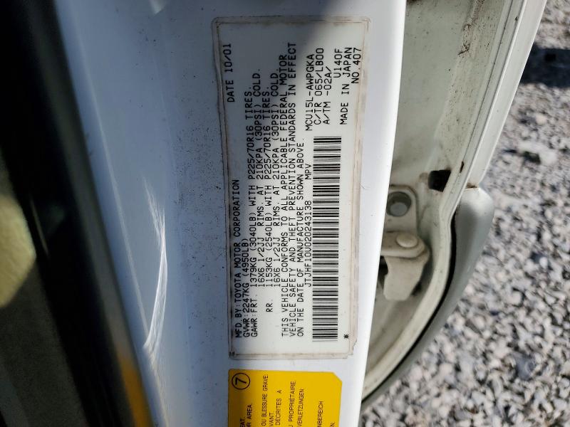 2002 Lexus Rx მანქანა იყიდება აუქციონზე, vin: JTJHF10U020243138, აუქციონის ნომერი: 55599386