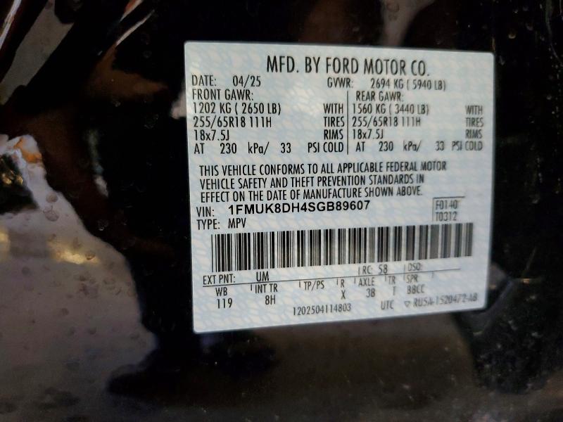 Продаж на аукціоні авто 2025 Ford Explorer, vin: 1FMUK8DH4SGB89607, номер лоту: 53961196