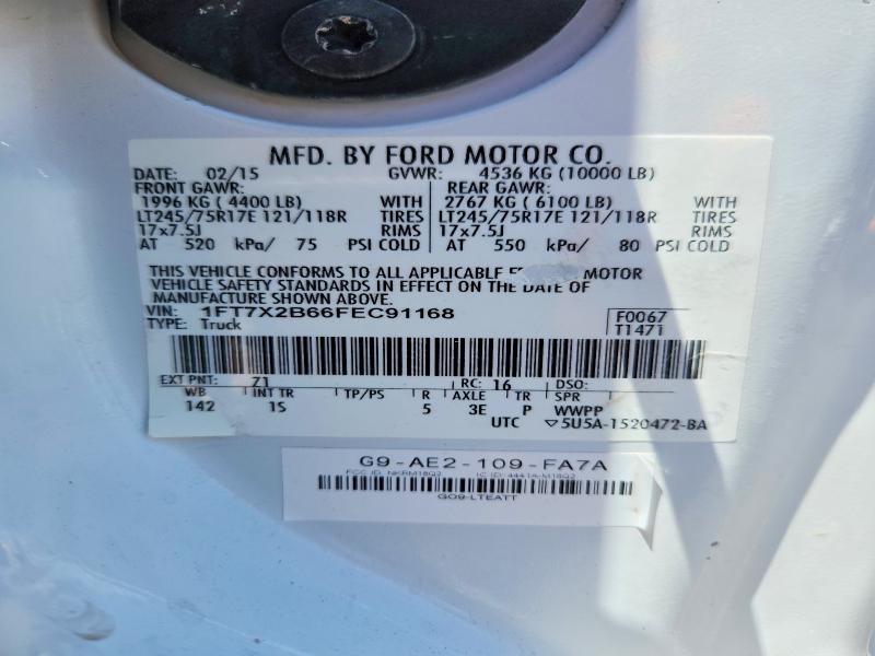 Продаж на аукціоні авто 2015 Ford F250, vin: 1FT7X2B66FEC91168, номер лоту: 52576896