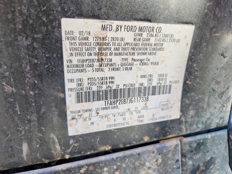 Aukcja sprzedaży 2018 Ford Taurus, vin: 1FAHP2E87JG117338, numer aukcji: 53645136