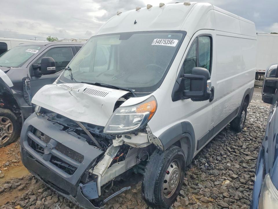 54875356 :رقم المزاد ، 3C6TRVCGXJE112975 vin ، 2018 Ram Promaster 2500 مزاد بيع