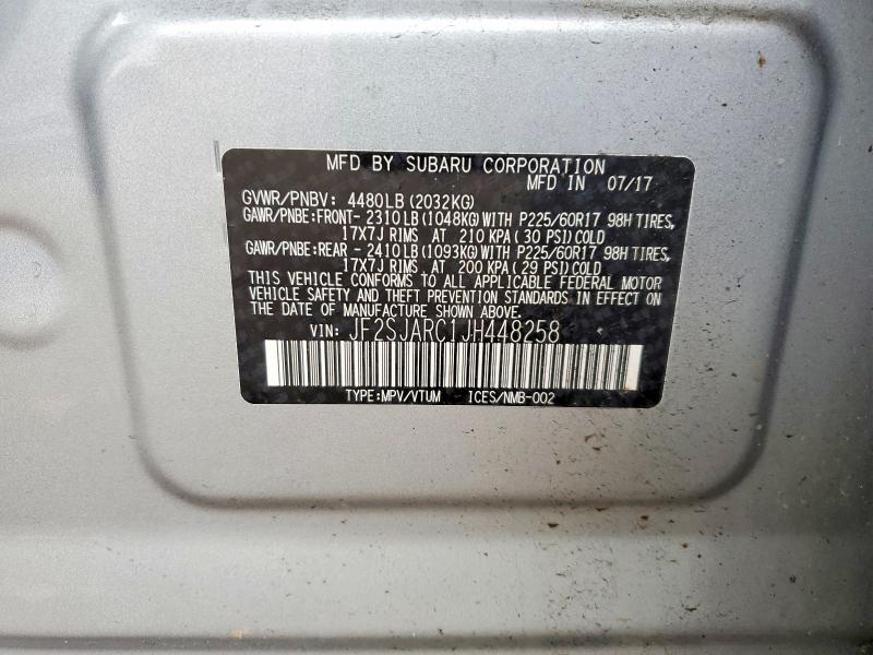 Продажа на аукционе авто 2018 Subaru Forester, vin: JF2SJARC1JH448258, номер лота: 54339816