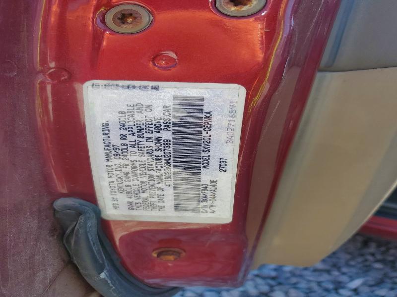 1998 Toyota Camry მანქანა იყიდება აუქციონზე, vin: 4T1BG22K8WU207389, აუქციონის ნომერი: 52987476