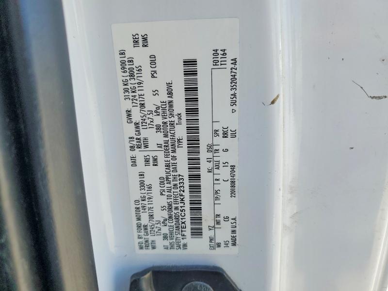 Продажа на аукционе авто 2018 Ford F150, vin: 1FTEX1C51JKF23337, номер лота: 58336536