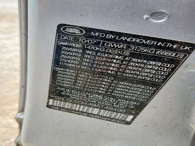 Aukcja sprzedaży 2008 Land Rover Range Rover Sport, vin: SALSH23448A148498, numer aukcji: 54464916