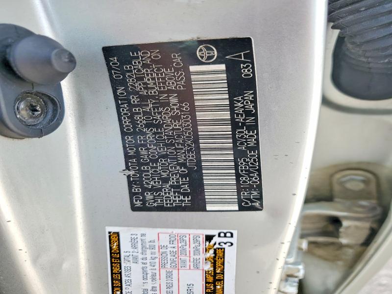 Продаж на аукціоні авто 2005 Toyota Camry, vin: JTDBE32K050303166, номер лоту: 53963186