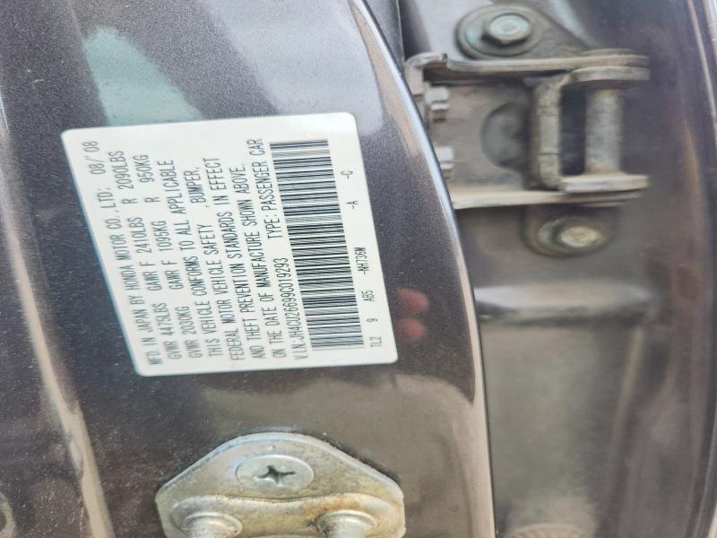 54127886 :رقم المزاد ، JH4CU26699C019293 vin ، 2009 Acura Tsx مزاد بيع
