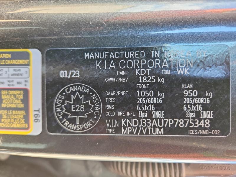 Auction sale of the 2023 Kia Soul, vin: KNDJ33AU7P7875348, lot number: 53833046