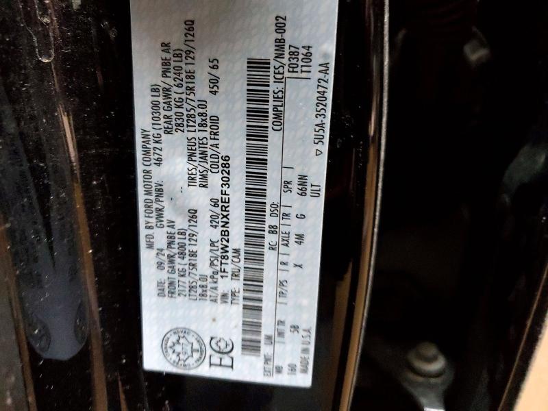 Aukcja sprzedaży 2024 Ford F250, vin: 1FT8W2BNXREF30286, numer aukcji: 52956276
