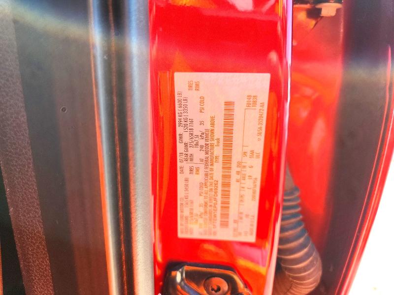 2018 Ford F150 მანქანა იყიდება აუქციონზე, vin: 1FTEW1EP0JFD69262, აუქციონის ნომერი: 55391216