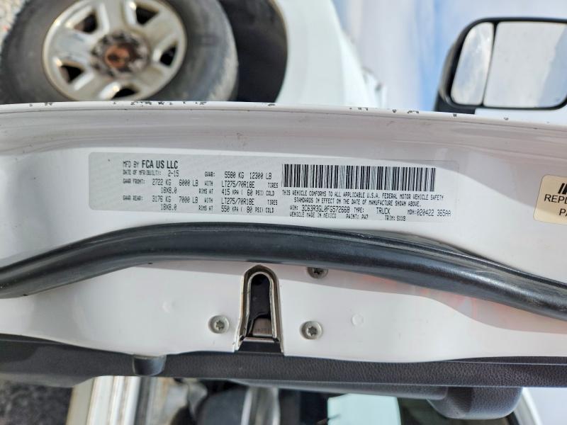 2015 Ram 3500 მანქანა იყიდება აუქციონზე, vin: 3C63R3GL0FG572668, აუქციონის ნომერი: 52326066