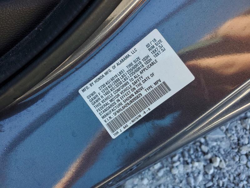 52319086 :رقم المزاد ، 5FNRL6H29JB095829 vin ، 2018 Honda Odyssey مزاد بيع
