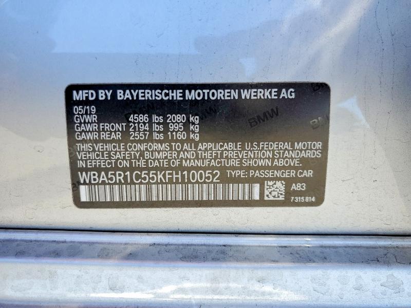 Продажа на аукционе авто 2019 Bmw 330i, vin: WBA5R1C55KFH10052, номер лота: 53833086