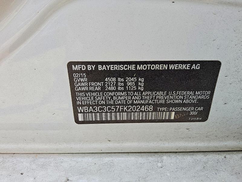 Aukcja sprzedaży 2015 Bmw 320, vin: WBA3C3C57FK202468, numer aukcji: 51437226