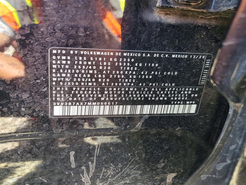 52961006 :رقم المزاد ، 3VV3B7AX7MM056517 vin ، 2021 Volkswagen Tiguan مزاد بيع