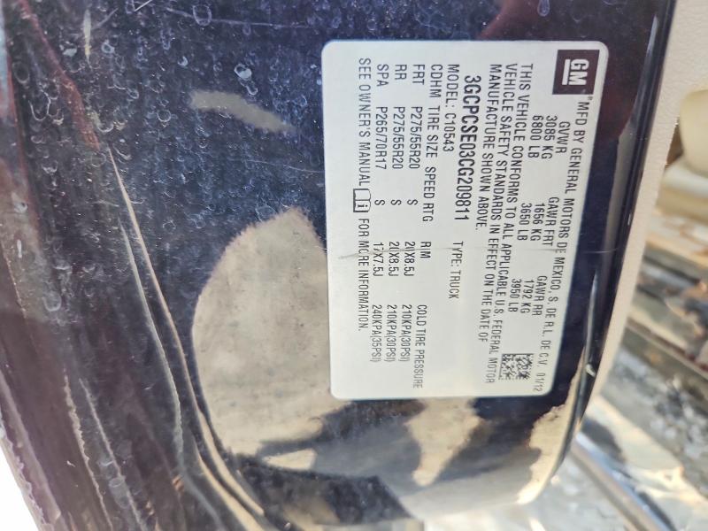 Продаж на аукціоні авто 2012 Chevrolet Silverado, vin: 3GCPCSE03CG209811, номер лоту: 55019016