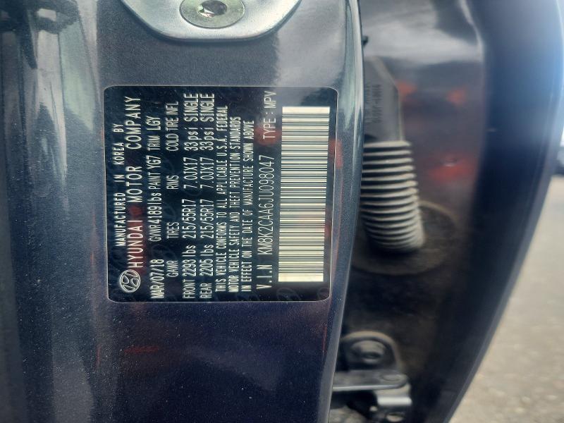 2018 Hyundai Kona მანქანა იყიდება აუქციონზე, vin: KM8K2CAA6JU098047, აუქციონის ნომერი: 52075976