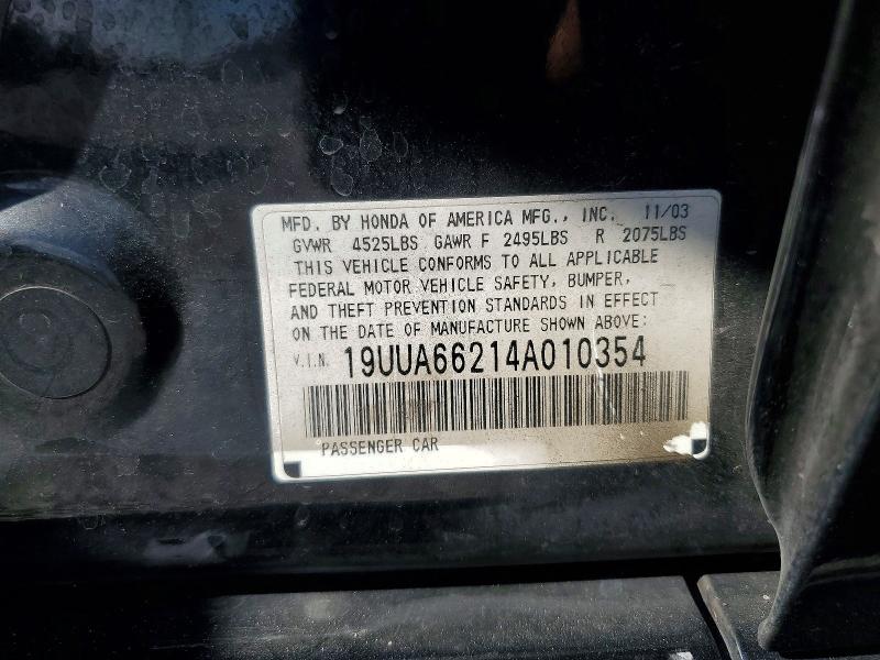Aukcja sprzedaży 2004 Acura Tl, vin: 19UUA66214A010354, numer aukcji: 55443776