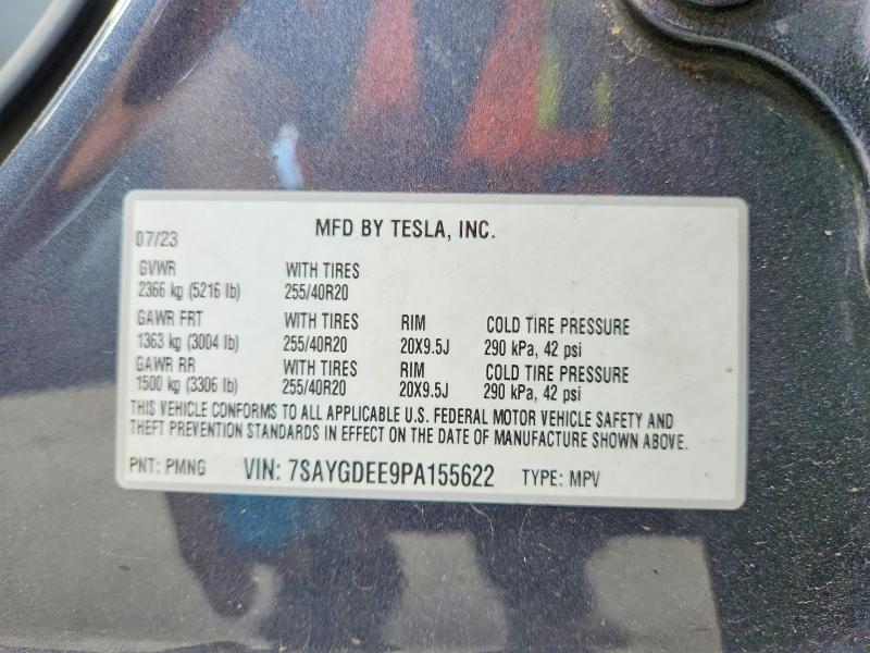Aukcja sprzedaży 2023 Tesla Model Y, vin: 7SAYGDEE9PA155622, numer aukcji: 53191466