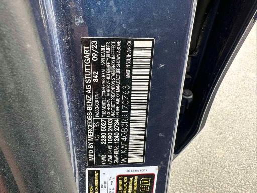 50954336 :رقم المزاد ، W1KAF4GB0RR170763 vin ، 2024 Mercedes-benz C مزاد بيع