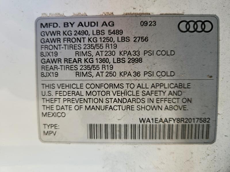Продаж на аукціоні авто 2024 Audi Q5, vin: WA1EAAFY8R2017582, номер лоту: 53958406
