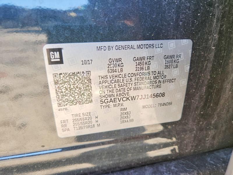 Продаж на аукціоні авто 2018 Buick Enclave, vin: 5GAEVCKW7JJ145608, номер лоту: 53047906