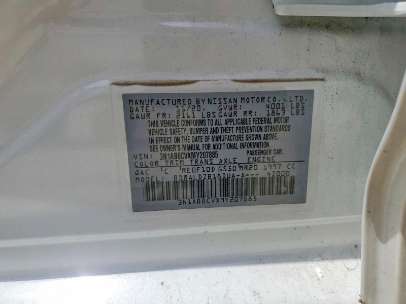 Продаж на аукціоні авто 2021 Nissan Sentra, vin: 3N1AB8CVXMY207885, номер лоту: 52380666