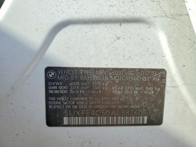 Aukcja sprzedaży 2010 Bmw X5, vin: 5UXFE4C50AL382605, numer aukcji: 52392136